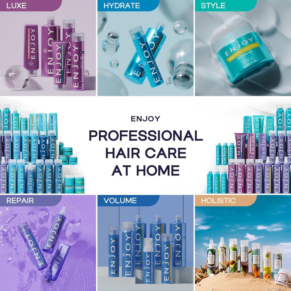Enjoy Molding Clay suits all hair types with flexible, color-safe styling.