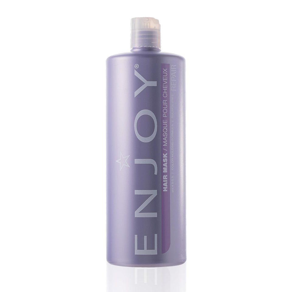 Enjoy Hair Mask bottle pour highlights hydration for frizz control