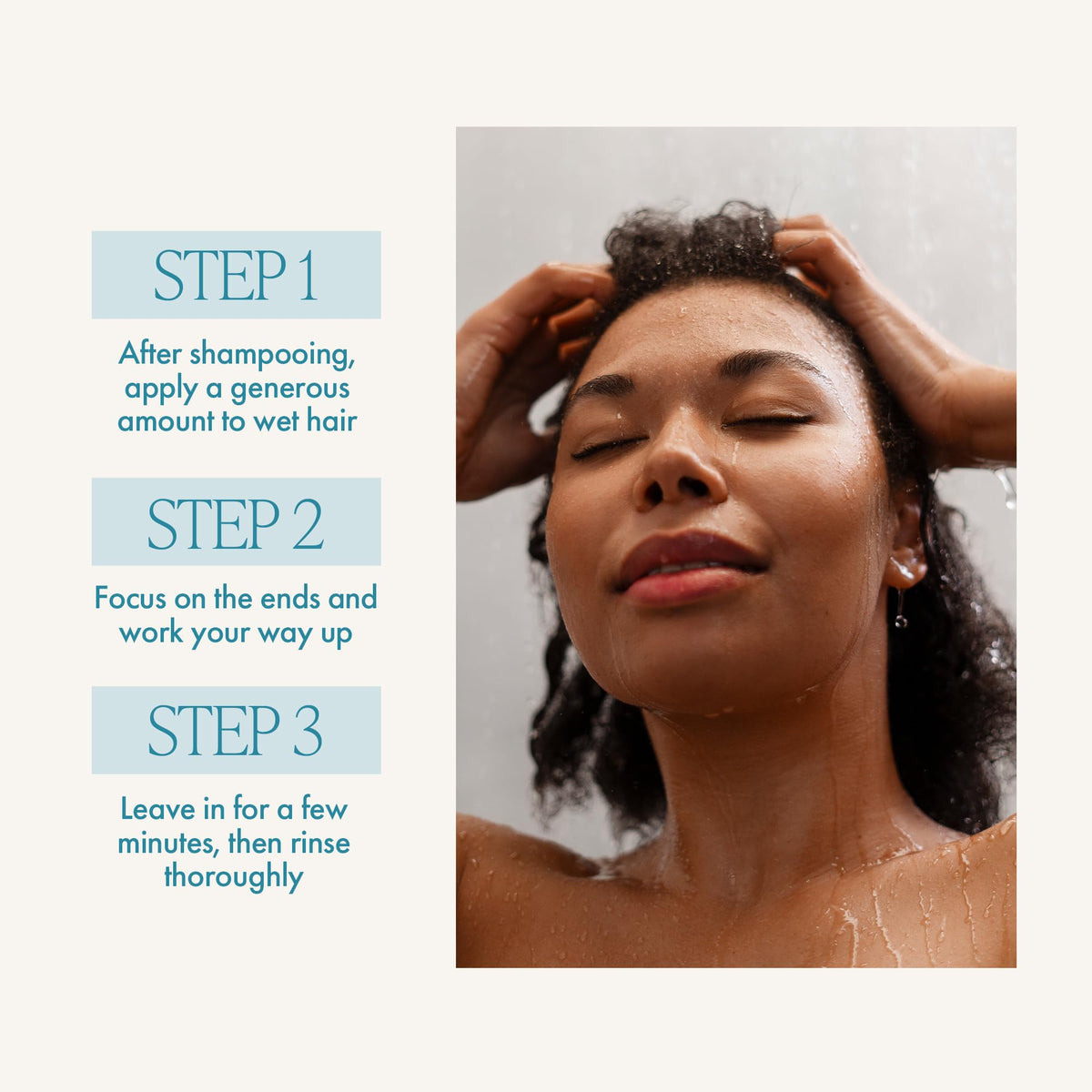 Enjoy Holistic Hydrate Conditioner lather forming during shower routine.