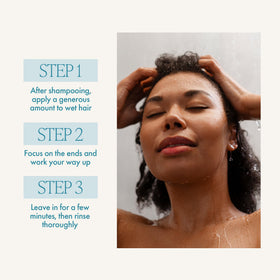 Enjoy Holistic Hydrate Conditioner lather forming during shower routine.