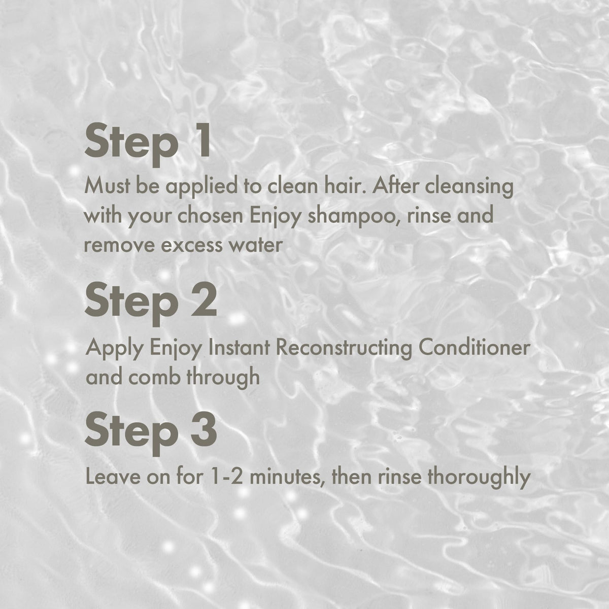 Enjoy Instant Reconstructing Conditioner in shower setting emphasizing lightweight hydration.