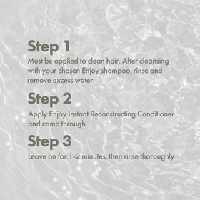 Enjoy Instant Reconstructing Conditioner in shower setting emphasizing lightweight hydration.