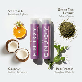 Enjoy Luxury Shampoo dispense application demonstrating smooth lather for cleansing