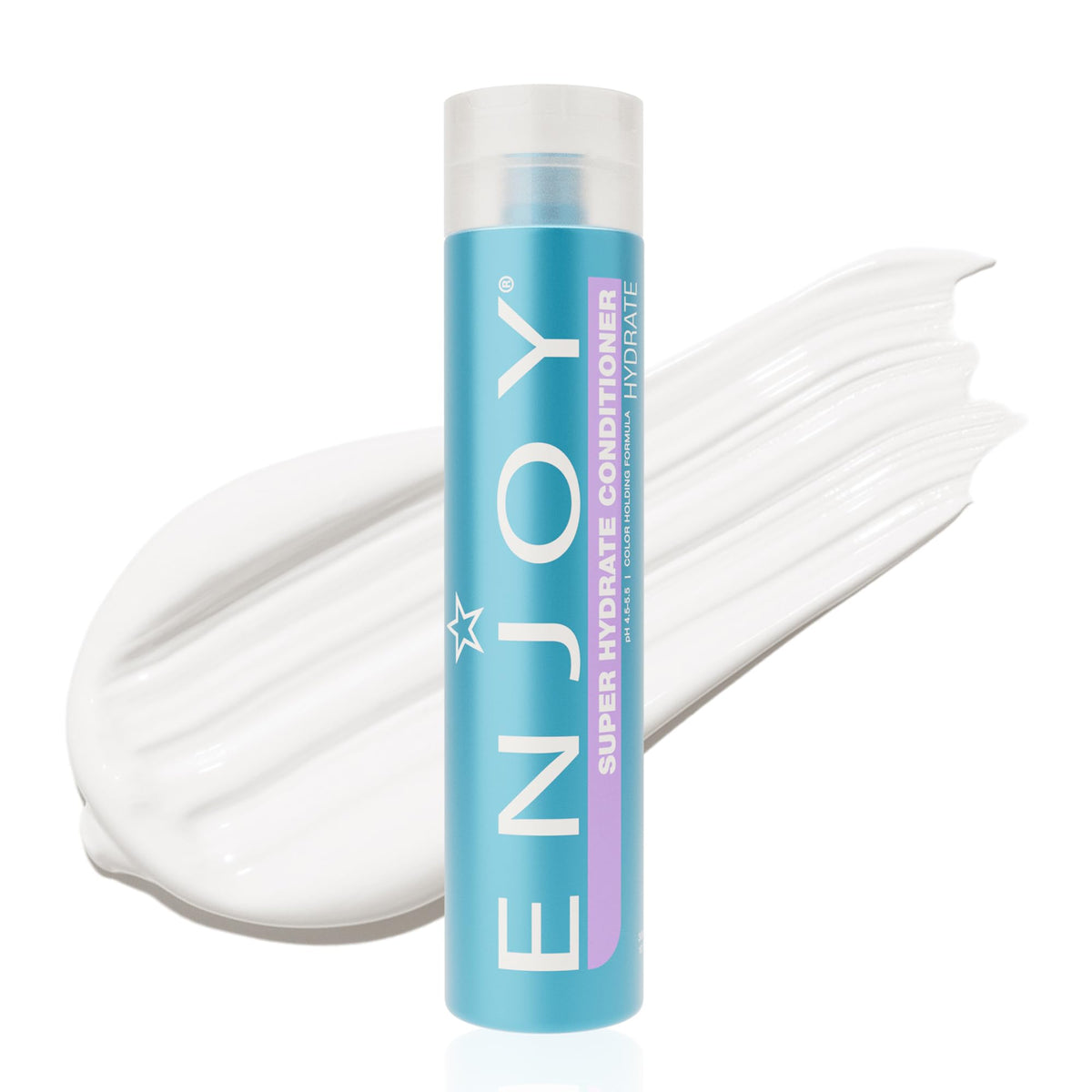 Enjoy Super Hydrate Conditioner bottle pour shows easy application for deep moisture.