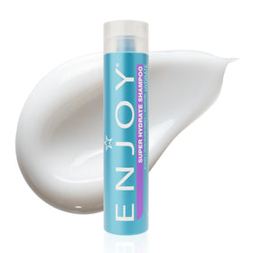 Enjoy Super Hydrate Shampoo bottle showing the hydrating formula for dry hair.