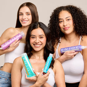Enjoy Therapeutic Volumizing Shampoo product on bathroom counter for daily use