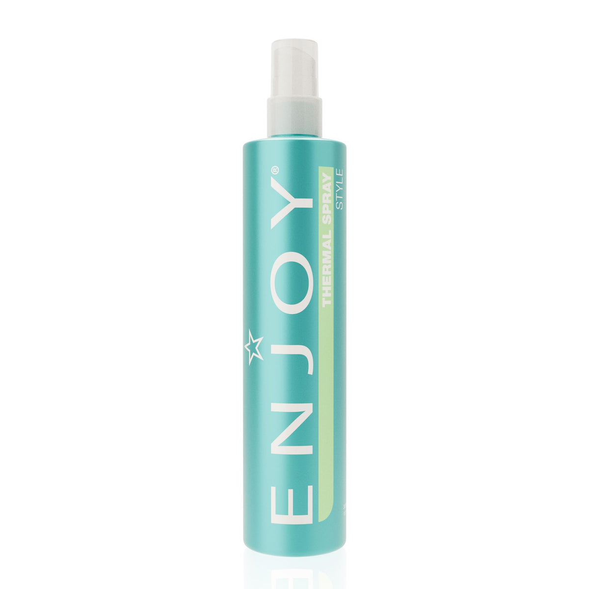 Enjoy Thermal Spray bottle closeup showcases sleek design and color-safe protection.