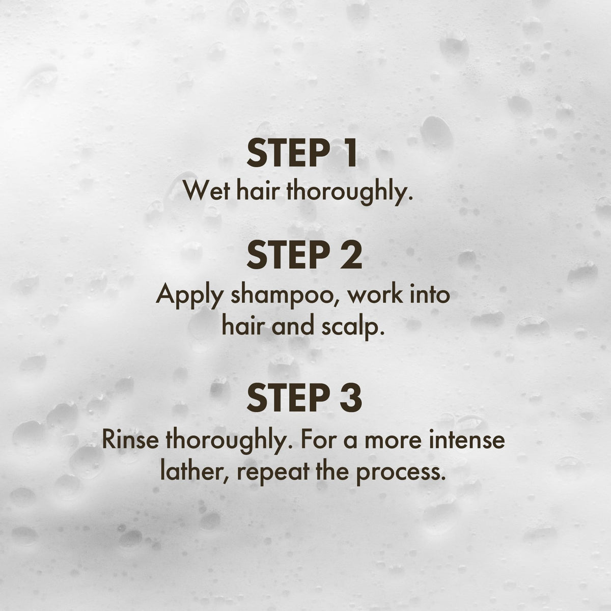 Enjoy Volumizing Shampoo on hair strands showing added volume and body