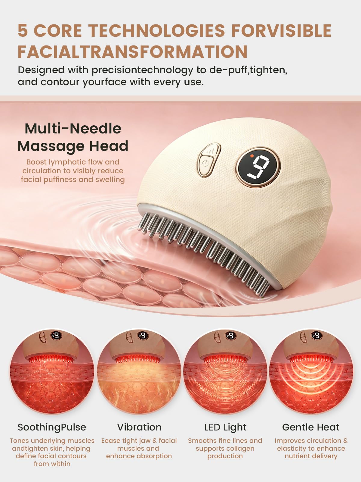 ENKUSU close-up of needle massage highlights gentle multi-needle contact
