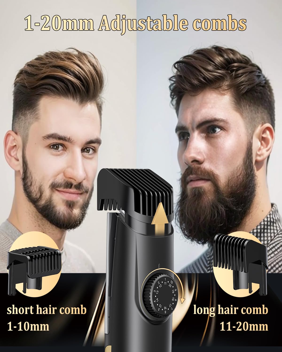 ENSSU beard trimmer dual-motor reduces stray hairs during trimming