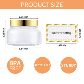 Entjor 24-pack jars with waterproof labels for easy content identification