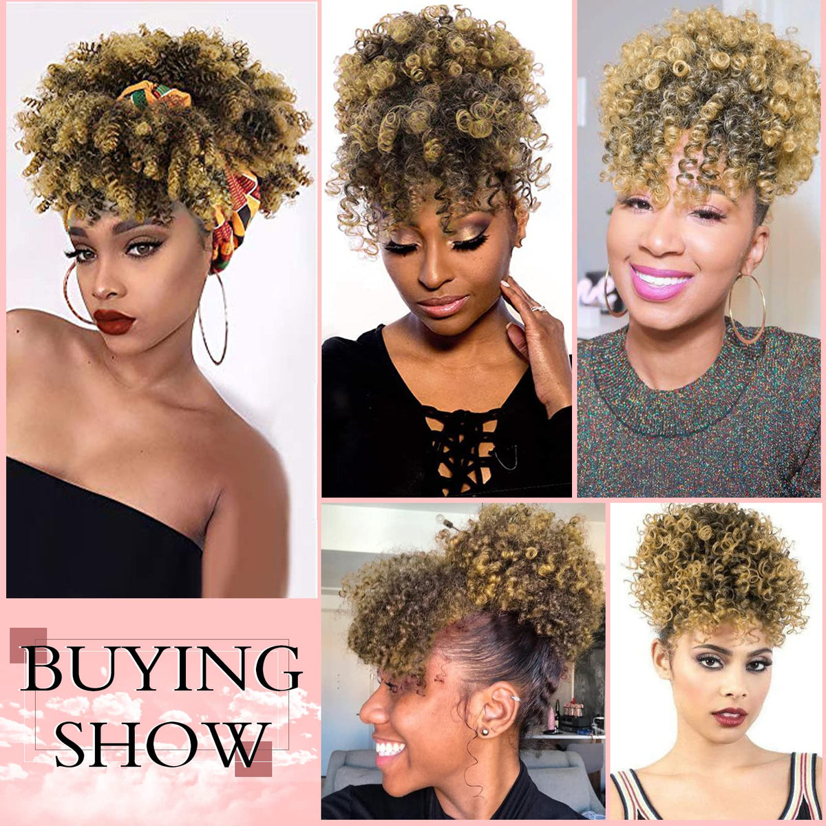 Entranced Styles clip-in wrap updo hairpiece demonstrates easy attachment.