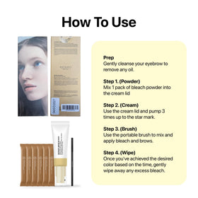 Entropy Make Up eyebrow bleach kit supports trendy K-beauty brow aesthetics