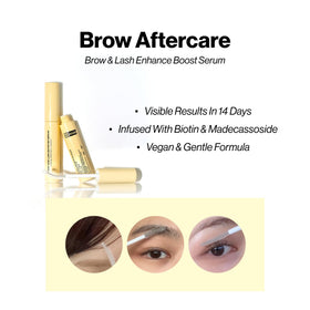 Entropy Make Up eyebrow bleach kit lightened brows on model for soft look