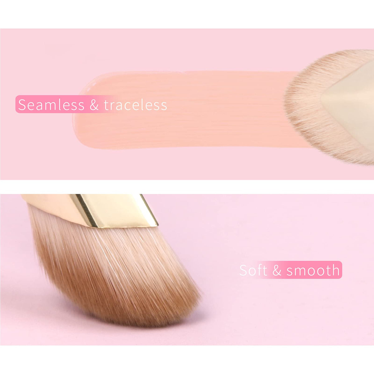 ENZO KEN angled concealer brush used with liquid concealer for easy application