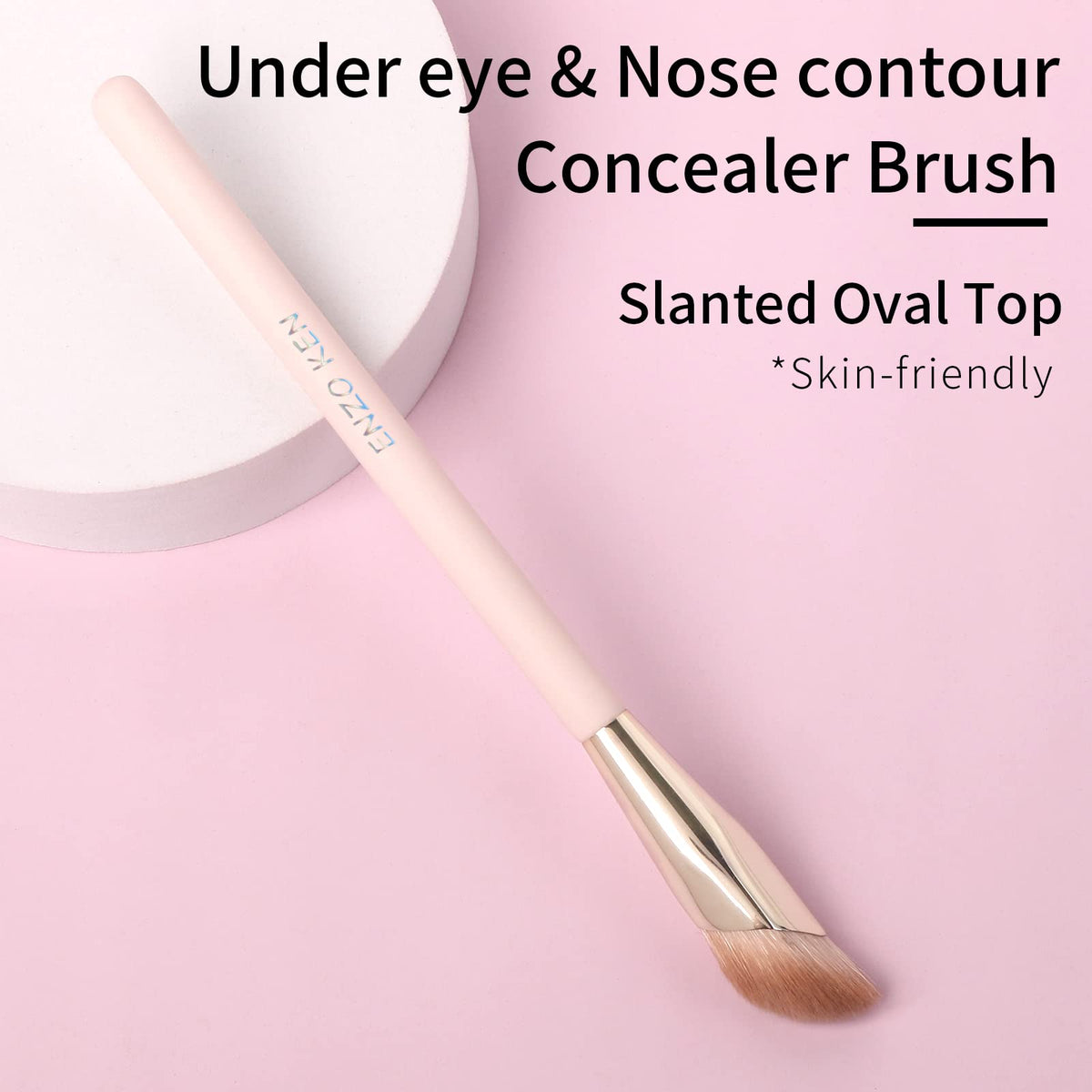 ENZO KEN angled concealer brush outlining nose contour for subtle definition