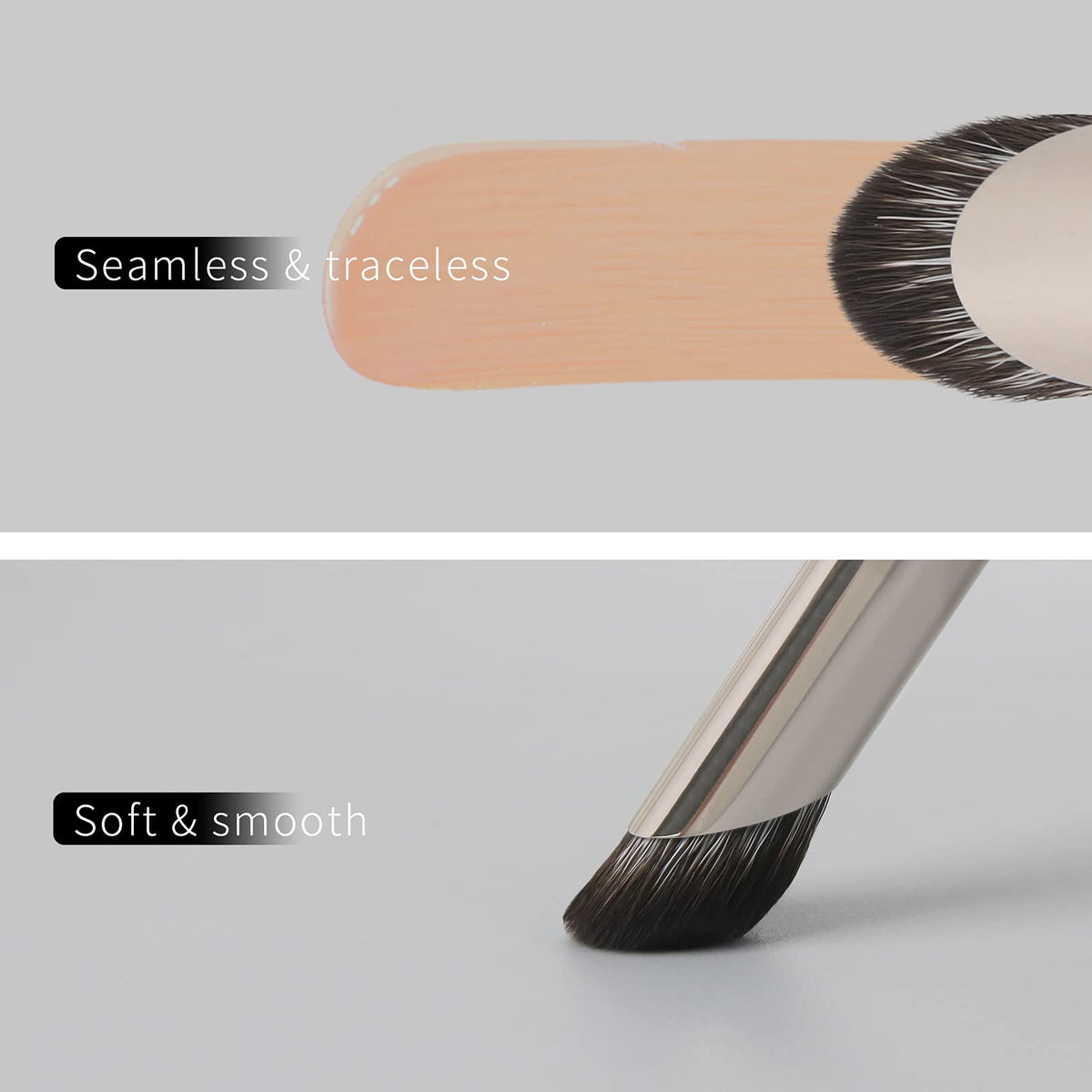 ENZO KEN vegan slanted concealer brush for ethical makeup detailing.