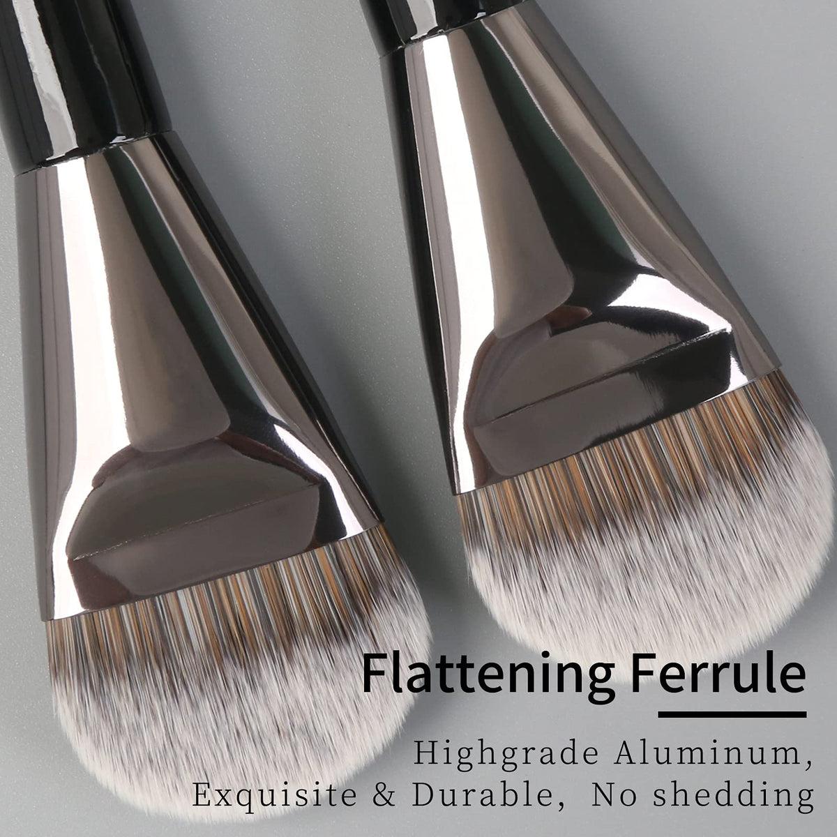 ENZO KEN wide flat brush excels with foundation, sunscreen, primer, and cream textures