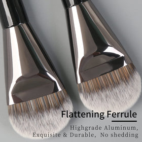 ENZO KEN wide flat brush excels with foundation, sunscreen, primer, and cream textures