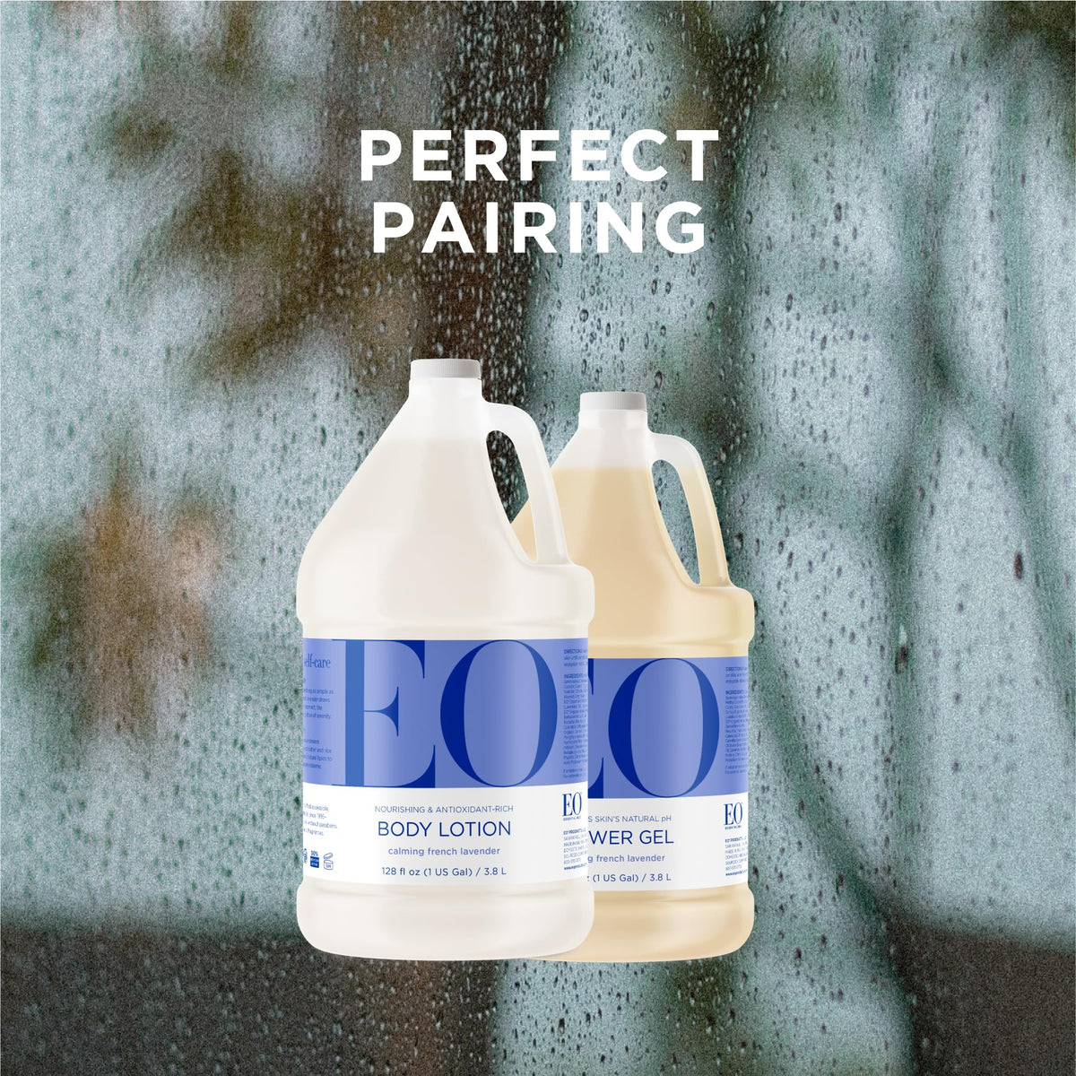 Eco-friendly packaging highlighting a 50% recycled bottle and sustainability