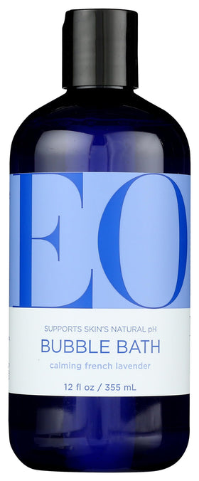 EO Bubble Bath Serenity French Lavender bottle with Aloe, calming bath experience