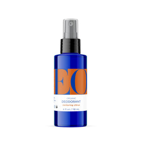 EO Citrus Deodorant Spray bottle with fresh citrus aroma for daily refreshment