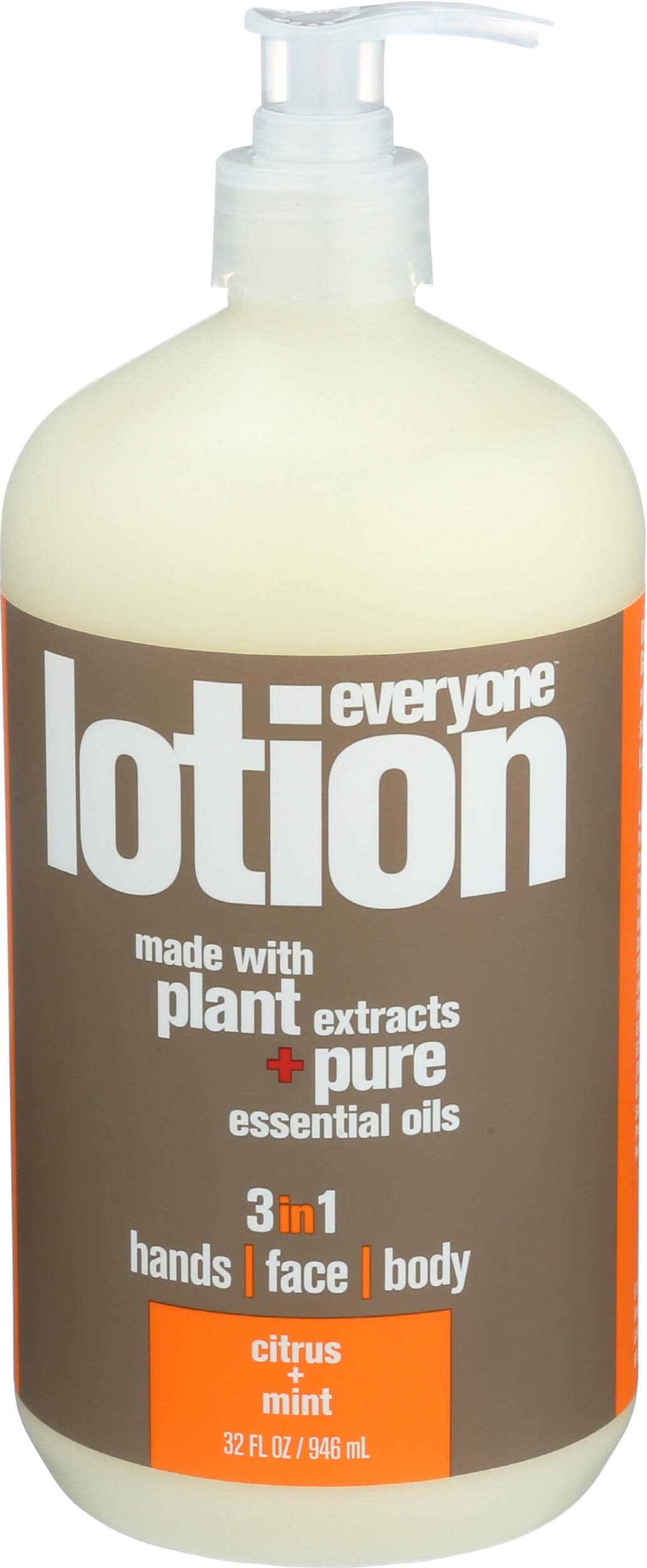 EO Citrus Mint Lotion 32oz bottle for long-lasting daily moisturization.