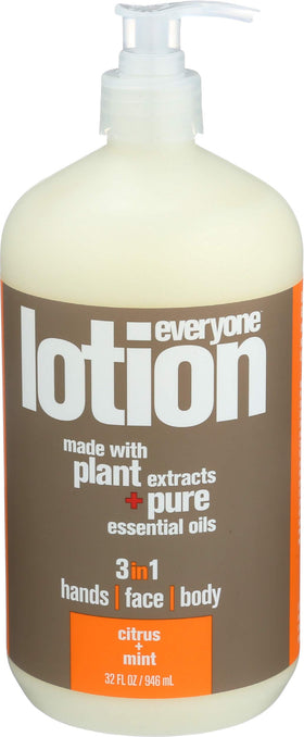 EO Citrus Mint Lotion 32oz bottle for long-lasting daily moisturization.