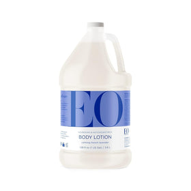 EO French Lavender body lotion gallon bottle with calming scent and deep moisturization for daily care