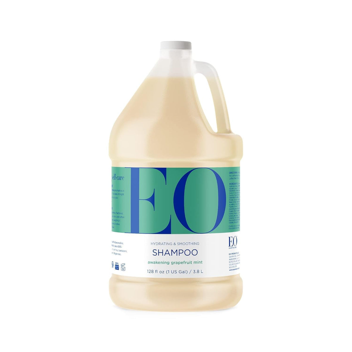 EO Grapefruit Mint Shampoo bottle highlights hydrating botanicals for hair health