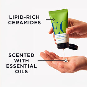 EO Hand Cream Jasmine Verbena texture closeup highlights rich fast-absorbing formula