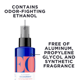 EO Rose Lemon Deodorant Spray bottle front shows brand label