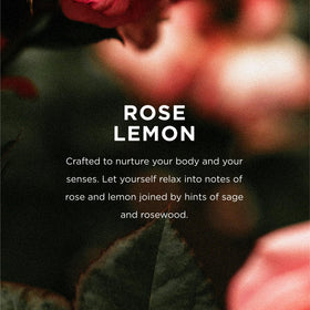 EO Rose Lemon Deodorant Spray label close-up with essential oils