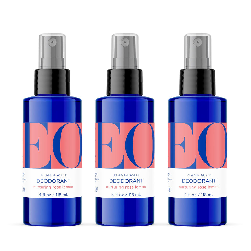 EO Rose Lemon Deodorant Spray pack of 3 bottles for daily freshness