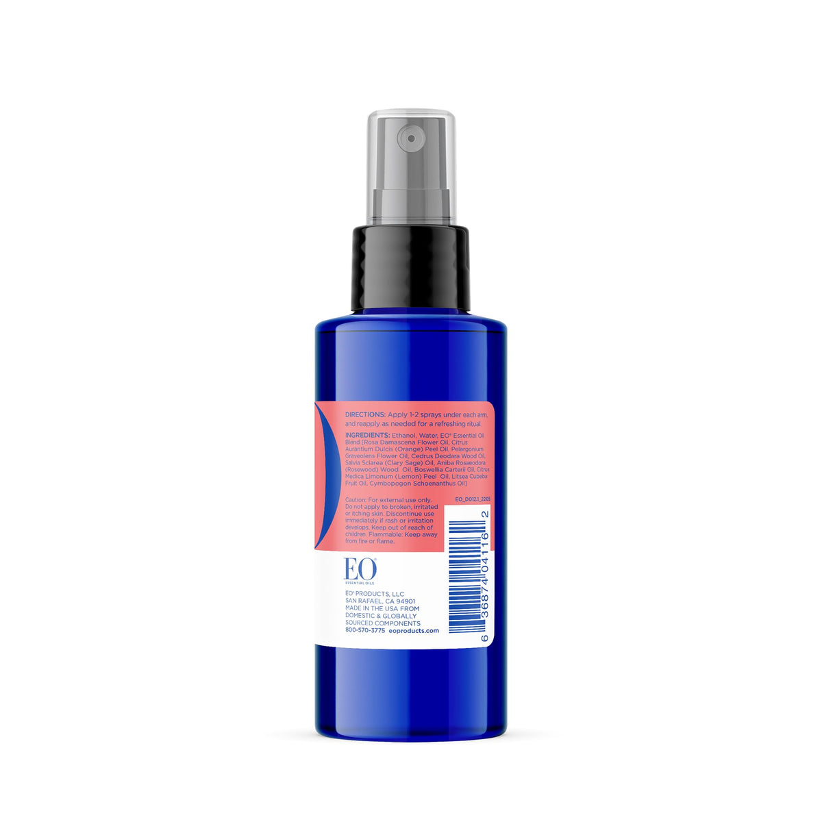 EO Rose Lemon Deodorant Spray on shelf display for easy discovery