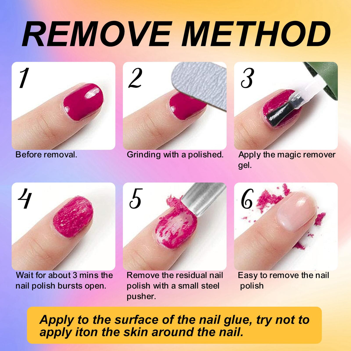 Eodci Magic Nail Polish Remover 3-pack display highlights value and convenience.