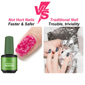 Eodci Nail Remover results on nails after removal look clean and ready to polish.