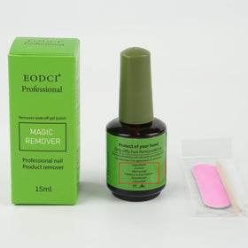 Eodci Nail Remover packaging emphasizes a mess-free home manicure experience.