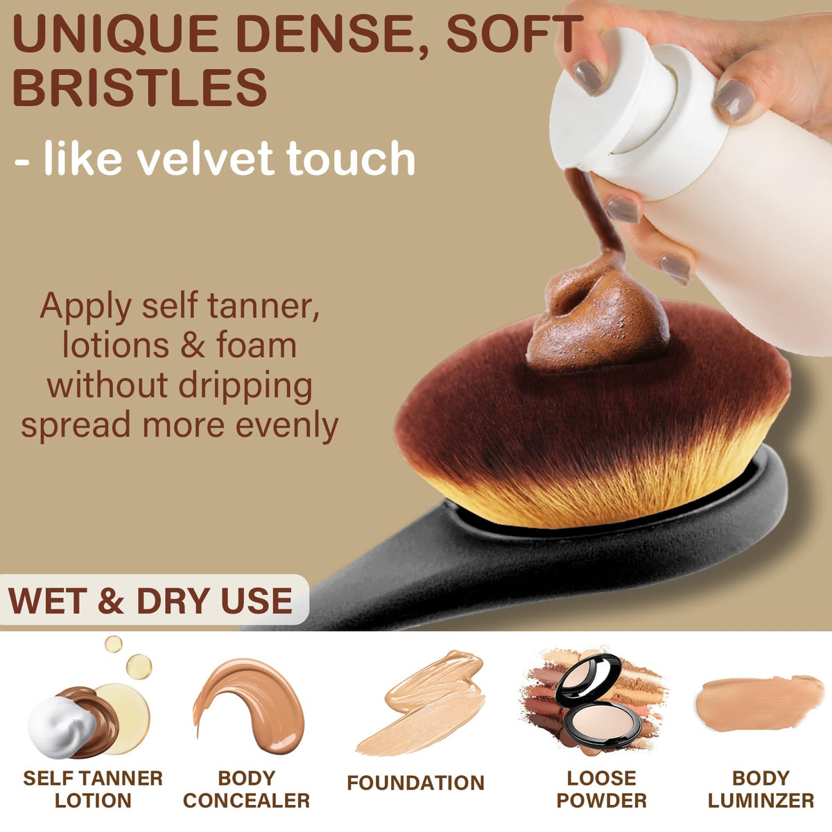 EOICCEOH back-tanning application brush for even self-tanner
