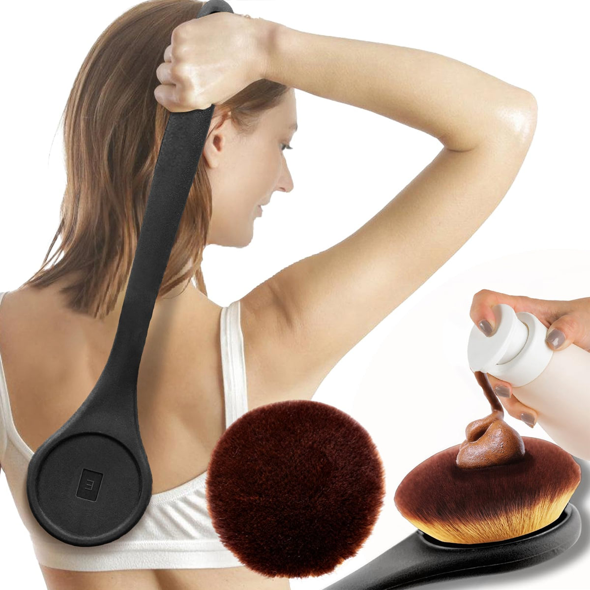 EOICCEOH extra-large brush head for back and body makeup