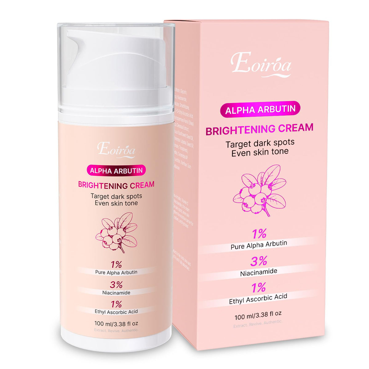 Eoiroa skin bleaching cream bottle with Alpha Arbutin for even skin tone