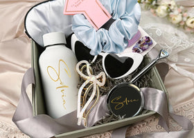 Bridesmaid scrunchies worn as bracelets offer versatile accessory options.