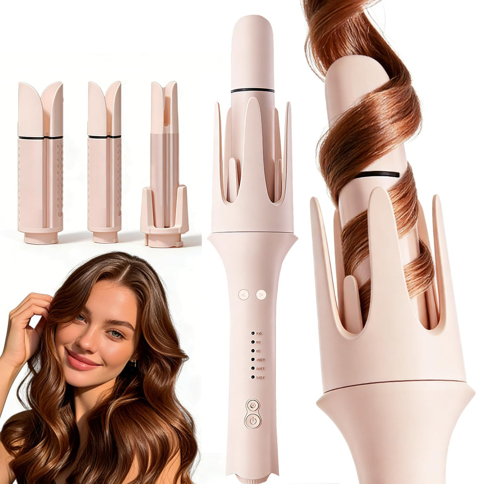 EONFAVE automatic curling iron with rotating mechanism for effortless curls.