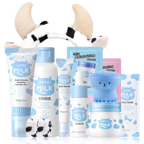 EONFAVE Milk Skin Care Set cleanser; gentle cleansing for fresh teen skin.