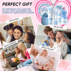 EONFAVE Milk Skin Care Set Ice Roller cools and relaxes skin.
