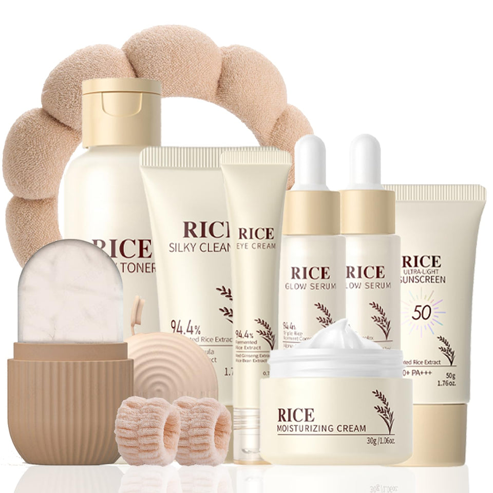 EONFAVE Rice Skincare Set cleanser: gentle cleansing for fresh, hydrated teen skin.