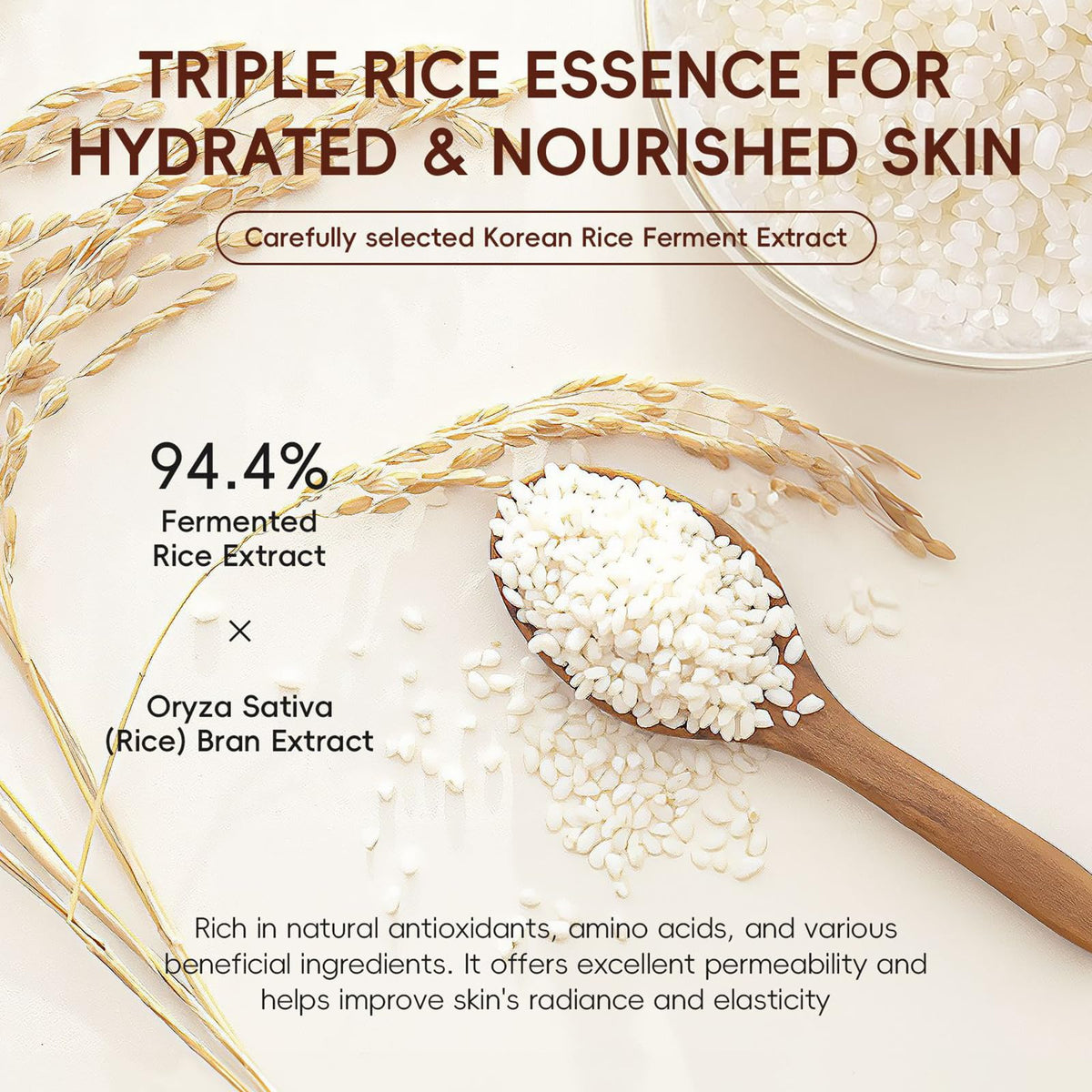 EONFAVE Rice Skincare Set essence: double-dose hydration to boost glow.