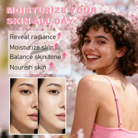 EONFAVE Sakura headband keeps hair away during cleansing