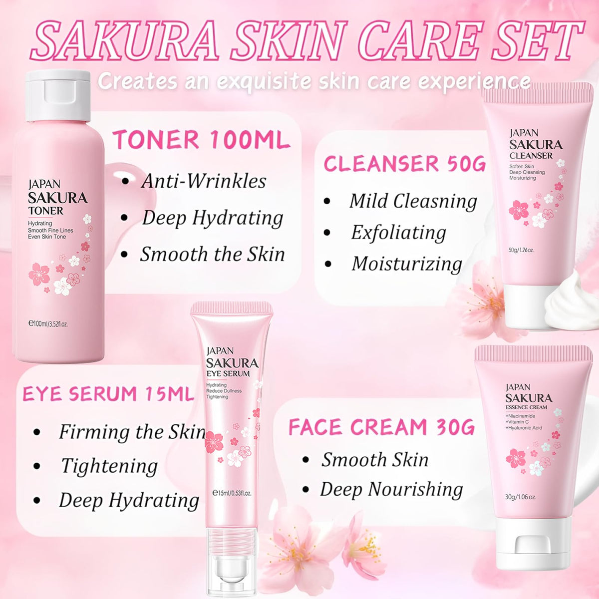 EONFAVE Sakura serum bottle delivering hydration and smoothness