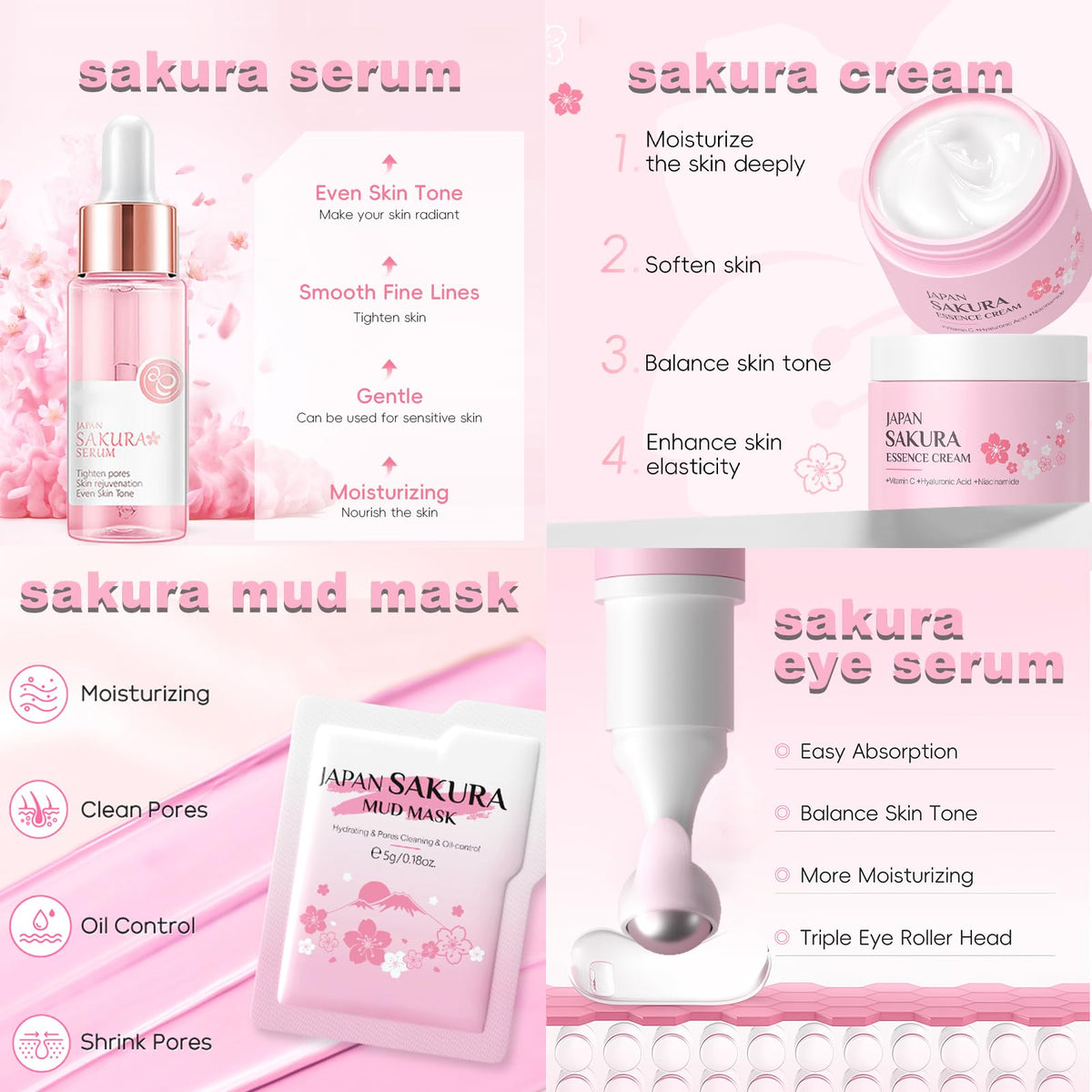 EONFAVE Sakura toner bottle offering lightweight hydration for all skin types